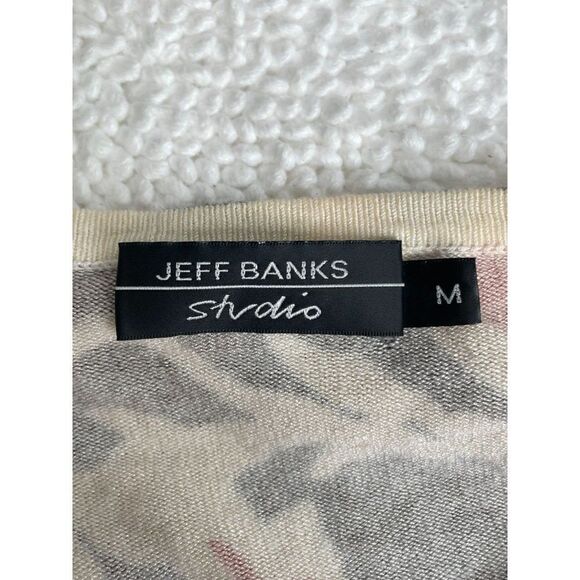 JEFF BANKS Studio Womens Floral Cardigan Sweater Size M - Picture 3 of 5